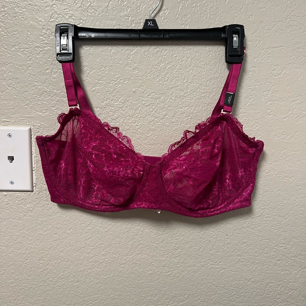 Pink Victoria’s Secret unlined strapless bra